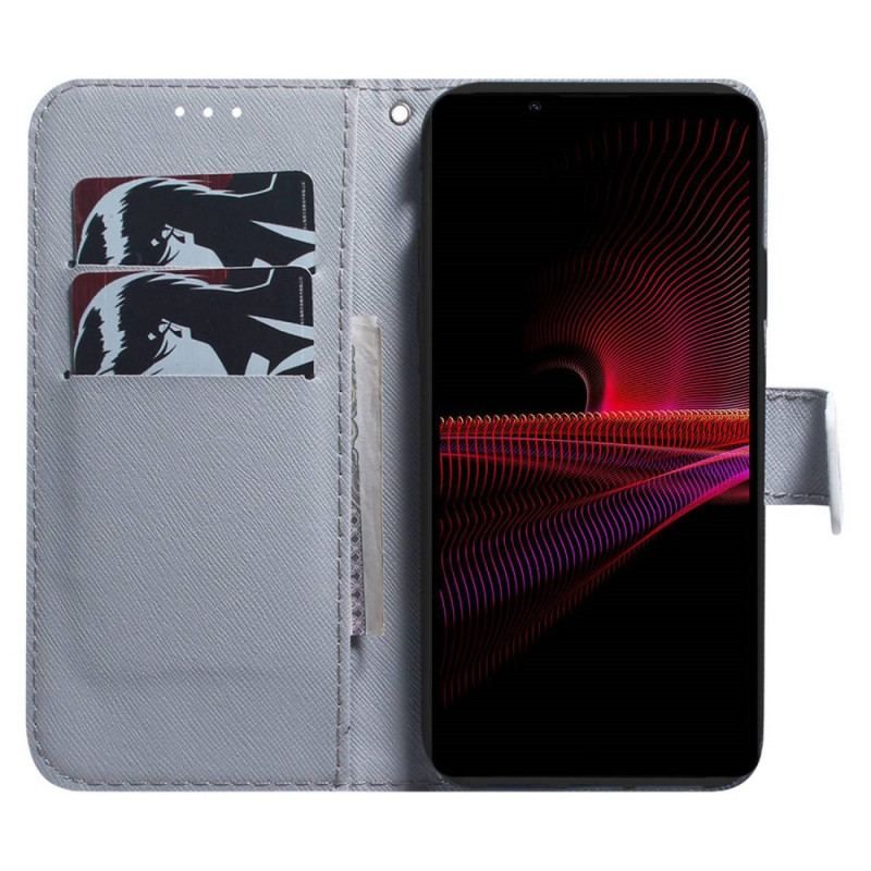 Læder Cover Sony Xperia 1 IV Akvarel Hund