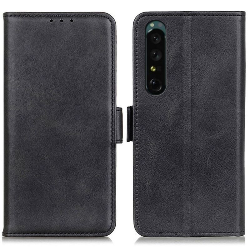 Læder Cover Sony Xperia 1 IV Dobbelt Lås