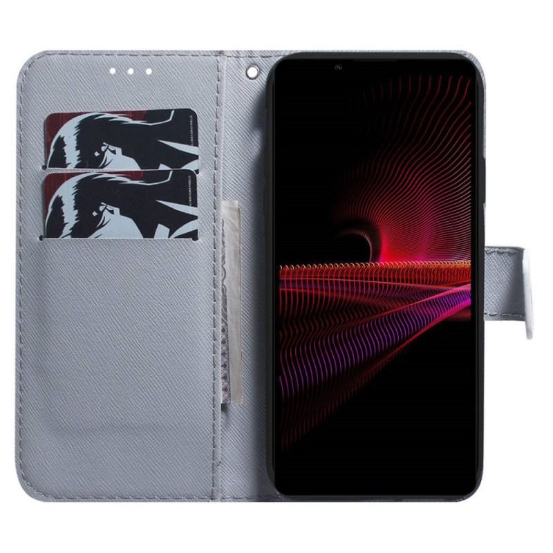 Læder Cover Sony Xperia 1 IV Hvid Tiger