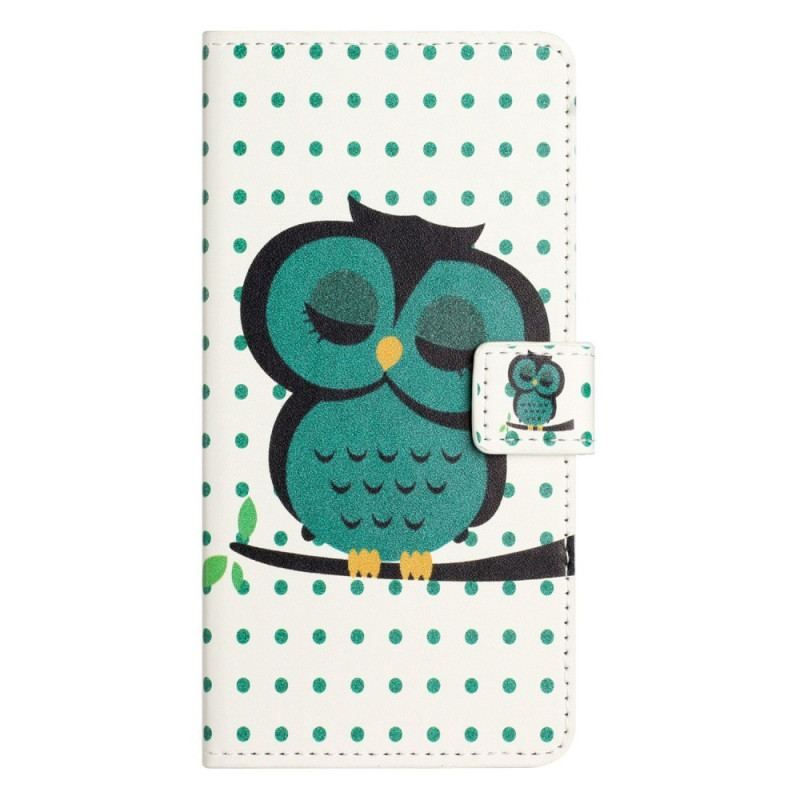 Læder Cover Xiaomi Redmi A1 Sovende Ugle