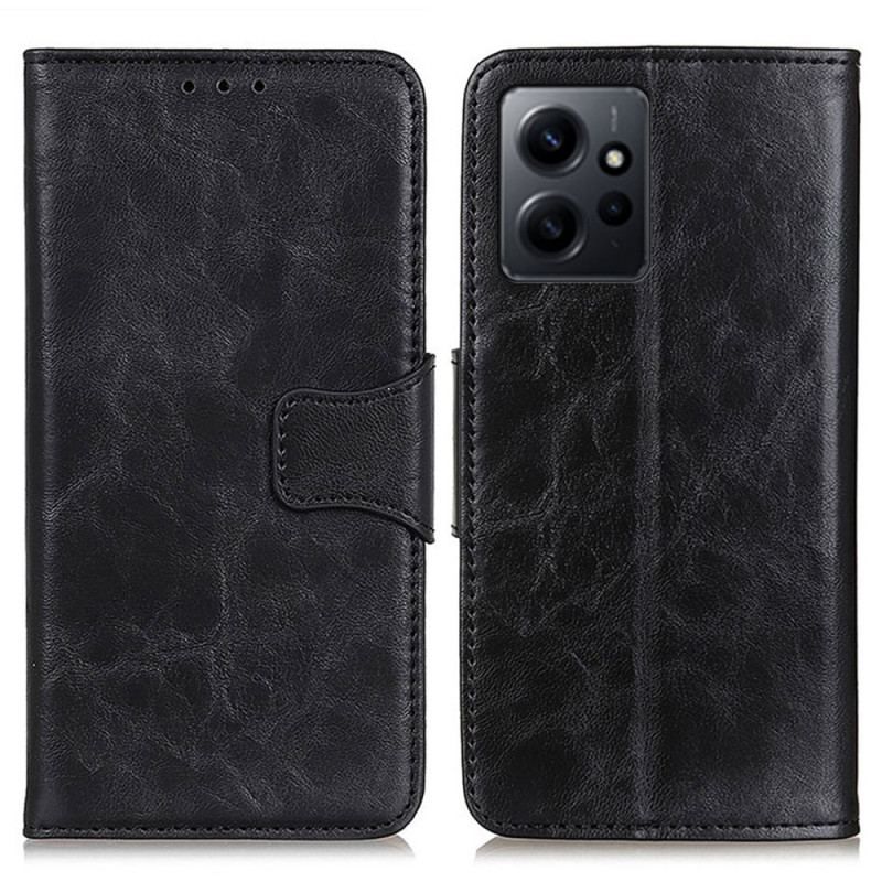 Læder Cover Xiaomi Redmi Note 12 4G Split Læder Vendbar Lås