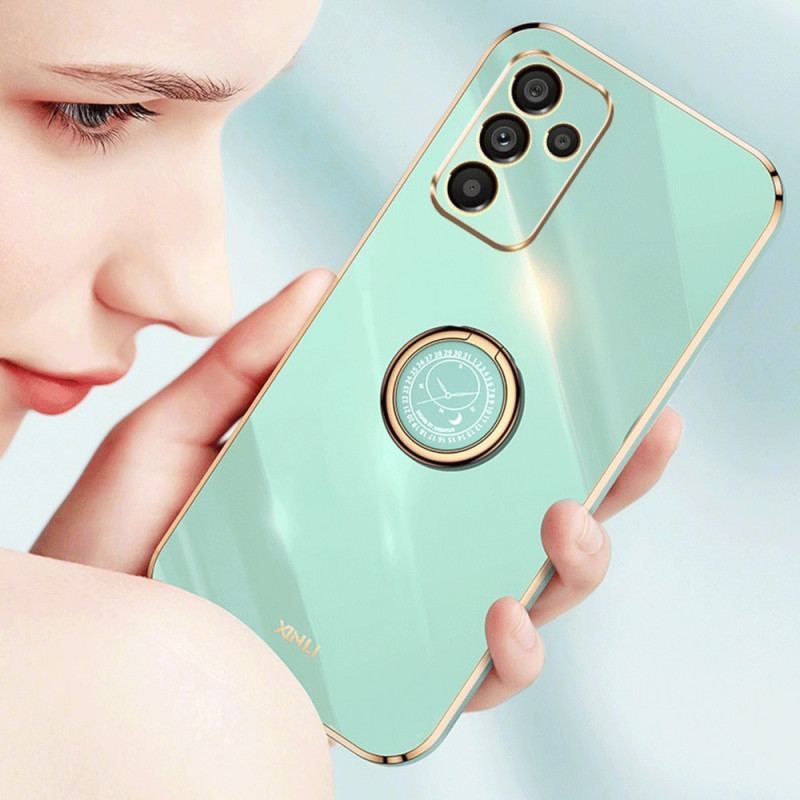 Mobilcover Samsung Galaxy A14 / A14 5G Gyldne Kanter Med Ringstøtte